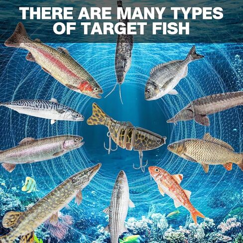 5pcs bionic swimming bait ، 2025bionic swimming reuure ، إغراء الصيد البويني ، إغراء صيد السباحة الآلي لجميع أنواع مياه الصيد in Saudi Arabia