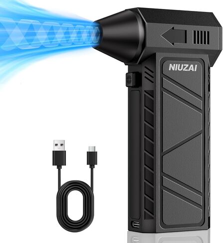 Compressed Air Duster-170000RPM Electric High-Speed Cordless Air Duster, Rechargeable Brushless Motor Blower, 4-Gear Adjustable and Press Adjustable Speed for Computer, Keyboard, Outdoor, House, Car in Saudi Arabia