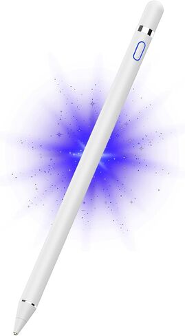 Dogain Digital Stylus Pen لشاشة تعمل باللمس ، قلم القلم القلم لـ Apple iPad Mini/Pro/Air ، Samsung ، iPhone ، Android ومعظم الأجهزة اللوحية ، وأقلام قابلة لإعادة الشحن 1.5 ملم - أبيض in Kuwait