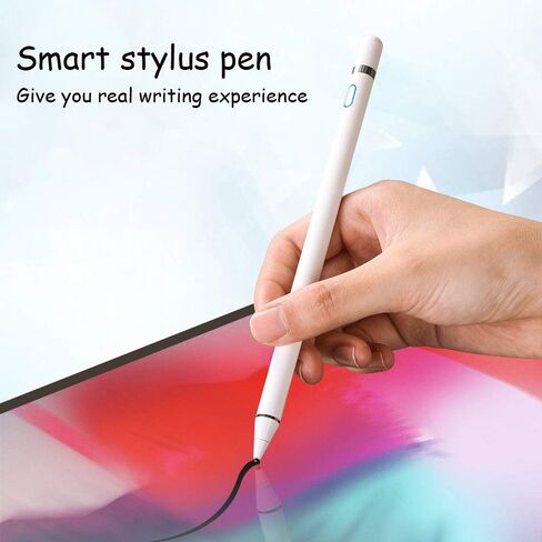 Dogain Digital Stylus Pen لشاشة تعمل باللمس ، قلم القلم القلم لـ Apple iPad Mini/Pro/Air ، Samsung ، iPhone ، Android ومعظم الأجهزة اللوحية ، وأقلام قابلة لإعادة الشحن 1.5 ملم - أبيض in Kuwait