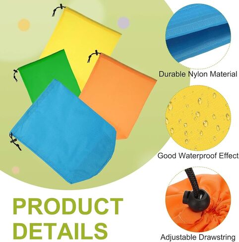 Stuff Sack, Nylon Waterproof Storage Sacks Portable Drawstring Dry Stuff Bag Gear Organization with Toggle, 3x7Inch Fit for Backpacking Camping Traveling Hiking(Black) in Kuwait