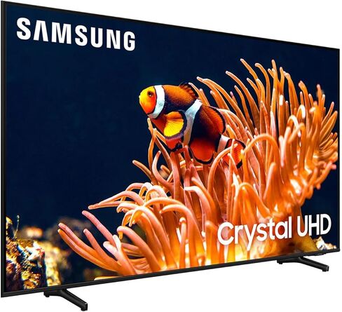 Samsung 65 بوصة Class DU8000B (2024) Crystal UHD 4K Airslim Smart TV ، Motion Xcelerator ، التباين الضخم ، اللون الكريستالي الديناميكي ، HUB للألعاب UN65DU8000BXZA (متجدد) in Kuwait