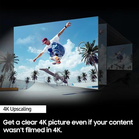 Samsung 65 بوصة Class DU8000B (2024) Crystal UHD 4K Airslim Smart TV ، Motion Xcelerator ، التباين الضخم ، اللون الكريستالي الديناميكي ، HUB للألعاب UN65DU8000BXZA (متجدد) in Kuwait