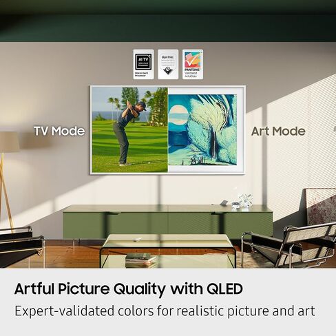 Samsung QN55LS03FAFXZA 55 Inch The Frame QLED 4K Art Mode Vision AI Smart TV with a VG-SCFA55TKB Customizable Bezel - Modern Teak (2025) in Saudi Arabia