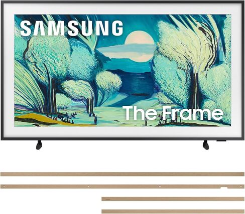 Samsung QN55LS03FAFXZA 55 Inch The Frame QLED 4K Art Mode Vision AI Smart TV with a VG-SCFA55TKB Customizable Bezel - Modern Teak (2025) in Saudi Arabia