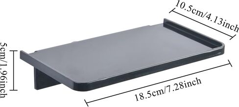 Stick-on Wall Shelf - Small Wall Mounted Adhesive Clear Acrylic Shelf Phone Holder Shelves Wipes Rack for Bathroom,Kitchen,Toilet,Office - Translucent in Kuwait
