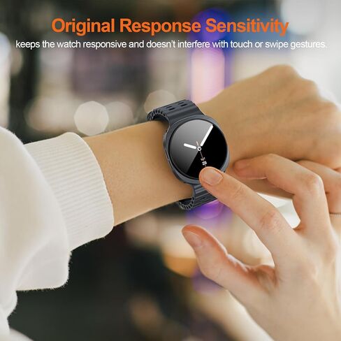 3 Pack for Samsung Galaxy Watch 8 40mm Screen Protector with Auto-Alignment Installation Kit Accessories, Anti Scratch, Bubble Free HD Tempered Glass Protective Film for Galaxy Watch 8 in Saudi Arabia
