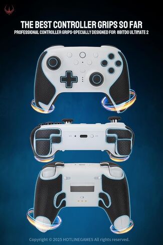 تحكم الأجهزة الساخنة التي تتوافق مع 8BitDO Ultimate 2 إكسسوارات تحكم لاسلكية ، مجموعة الجلد الناعمة ، شريط قبضة مضاد للانزلاق ، امتصاص العرق ، من السهل تطبيق (مقابض + أزرار + مشغلات) in Saudi Arabia