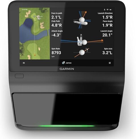 Garmin Neakping R50 Premium Golf Laffic Monitor & Simulator Bundle - Ball & Club Metrics ، شاشة ملونة مقاس 10 بوصات مع CASE ، ومرسل HDMI اللاسلكي ، و 25 قدمًا 4K HDMI كابل ، ومزيد in Saudi Arabia