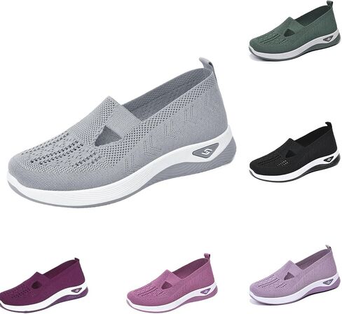 Women's Walking Sneakers Summer Breathable Mesh Slip-On Walk Shoes Trendy Comfortable Orthopedic Sneaker Casual Athletic Running Jogger Shoes in Kuwait