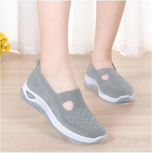 Women's Walking Sneakers Summer Breathable Mesh Slip-On Walk Shoes Trendy Comfortable Orthopedic Sneaker Casual Athletic Running Jogger Shoes in Kuwait