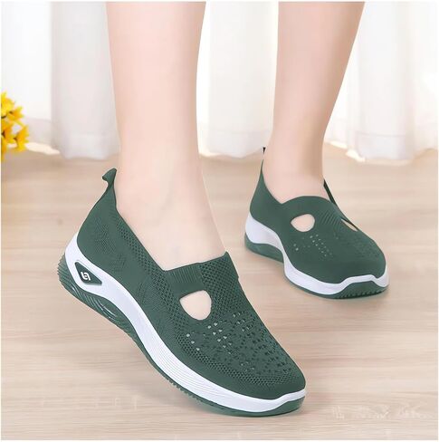 Women's Walking Sneakers Summer Breathable Mesh Slip-On Walk Shoes Trendy Comfortable Orthopedic Sneaker Casual Athletic Running Jogger Shoes in Kuwait