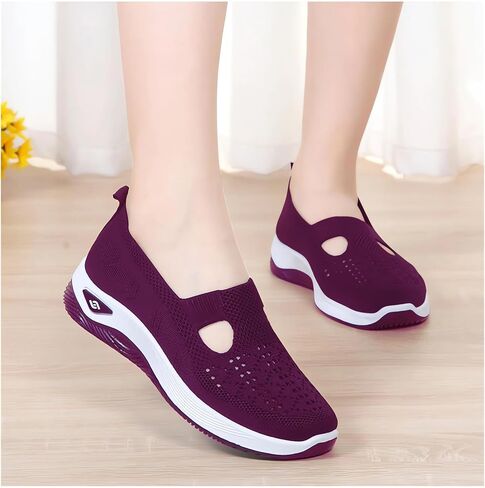 Women's Walking Sneakers Summer Breathable Mesh Slip-On Walk Shoes Trendy Comfortable Orthopedic Sneaker Casual Athletic Running Jogger Shoes in Kuwait
