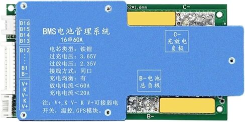 16S 48V 60A Lithium Battery Protection Board Same Port Active Equalizer Module Temperature Control Battery Management System in Saudi Arabia