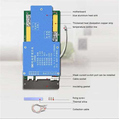 16S 48V 60A Lithium Battery Protection Board Same Port Active Equalizer Module Temperature Control Battery Management System in Saudi Arabia