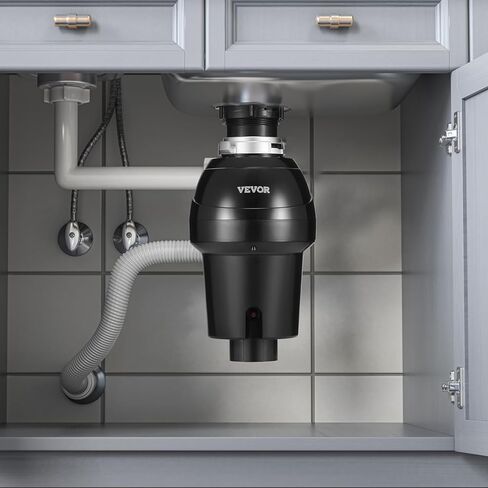 التخلص من القمامة VEVOR ، 1HP 3270 دورة في الدقيقة محرك DC ، التغذية المستمرة تغذية نفايات الحوض ، EZ Connect in Kuwait