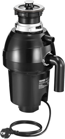 التخلص من القمامة VEVOR ، 1HP 3270 دورة في الدقيقة محرك DC ، التغذية المستمرة تغذية نفايات الحوض ، EZ Connect in Kuwait