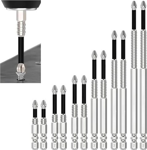 High Magnetic Screwdriver Drill Bit Set, Anti Slip Magnetic Electric Screwdriver Set for Impact Driver, Upgrade Strong Magnetic Durability Screwdriver Drill Bit Set, 25 50 65 70 90 150mm (2 Set) in Kuwait