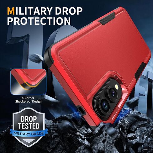 for Samsung Galaxy S25 Edge Case with HD Screen Protector, 10 FT Military Grade Drop Protection, Anti-Slip Breathable Design, Air Cushion Full-Body Protection Phone Case, Black in Saudi Arabia