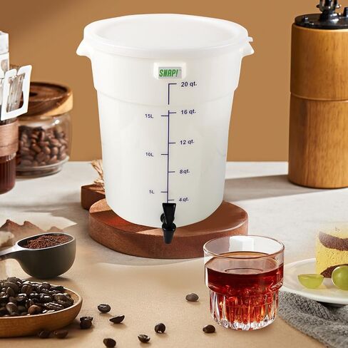 Snap! Cold Brew Round Bucket- 5 gallon Commercial Cold Brew System,Cold Brew Coffee Set-Whtie in Saudi Arabia