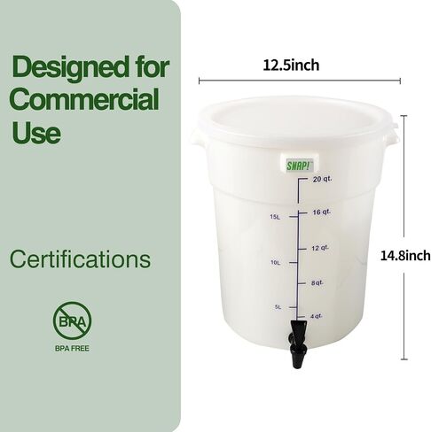 Snap! Cold Brew Round Bucket- 5 gallon Commercial Cold Brew System,Cold Brew Coffee Set-Whtie in Saudi Arabia