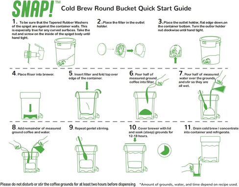 Snap! Cold Brew Round Bucket- 5 gallon Commercial Cold Brew System,Cold Brew Coffee Set-Whtie in Saudi Arabia