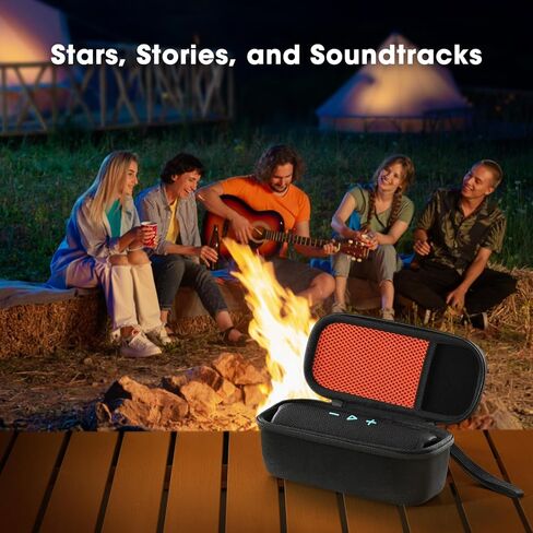 ProCase Hard Travel Carrying Case for JBL Flip 7 Flip 6/5/4, Portable Waterproof Speaker Storage Bag with Shoulder Strap, Protective Holder Cover for Charging Cable Accessories -Black in Saudi Arabia
