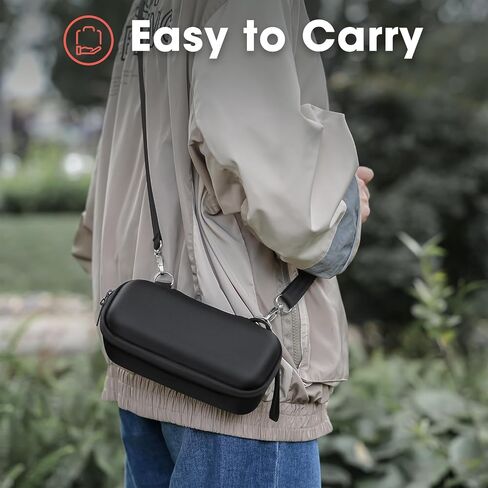 ProCase Hard Travel Carrying Case for JBL Flip 7 Flip 6/5/4, Portable Waterproof Speaker Storage Bag with Shoulder Strap, Protective Holder Cover for Charging Cable Accessories -Black in Saudi Arabia