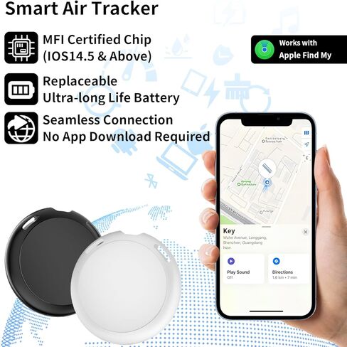 2 Pack No Subscription GPS Tracker for Vehicles Work with Find My(iOS Only) Global Coverage Real Time Mini Tracker Tags Hidden Car Locator Tracking Device with Magnetic Case No Monthly Fee Required in Kuwait