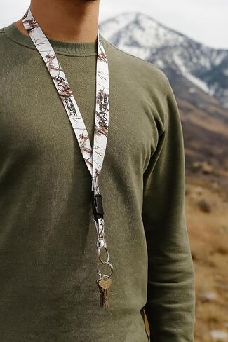 Realtree APS Snow Camo Neck Lanyard and Key Ring Combo in Saudi Arabia