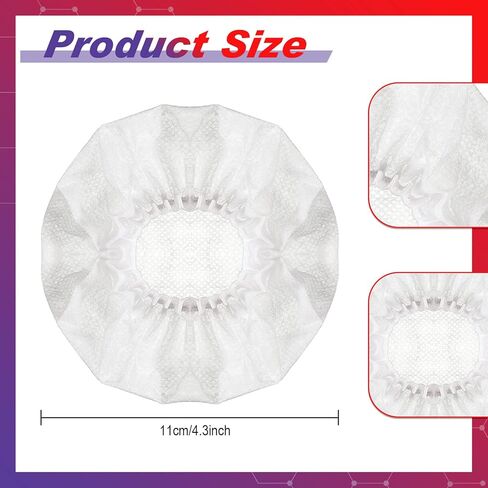 Hoteam 500 PCS أغلفة أغطية أذن يمكن التخلص منها لسماعات الرأس الزائدة-8-11 سم الأغطية غير المنسوجة للصالات الرياضية والصالونات ومتاجر الإلكترونيات in Saudi Arabia