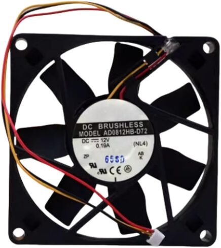 AD0812HB-D72 مروحة 8cm لـ 12V 0.19A 8015 80x80x15mm 3-ware مروحة التبريد in Saudi Arabia