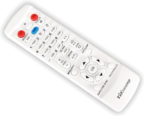 Replacement Video Projector Remote Control for ViewSonic PJD6683ws (White) in Saudi Arabia