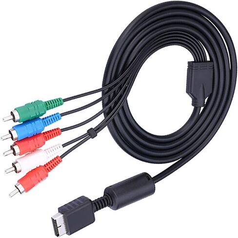 PS2 PS3 AV Multi Out to Component Video Audio Cable ، فيديو مذهل ونقل صوت إلى HDTV أو EDTV ، سترة سميكة ومرنة in Saudi Arabia