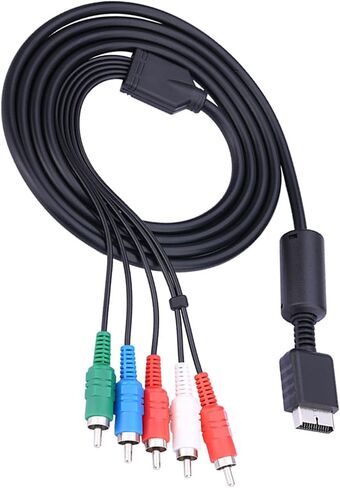 PS2 PS3 AV Multi Out to Component Video Audio Cable ، فيديو مذهل ونقل صوت إلى HDTV أو EDTV ، سترة سميكة ومرنة in Saudi Arabia