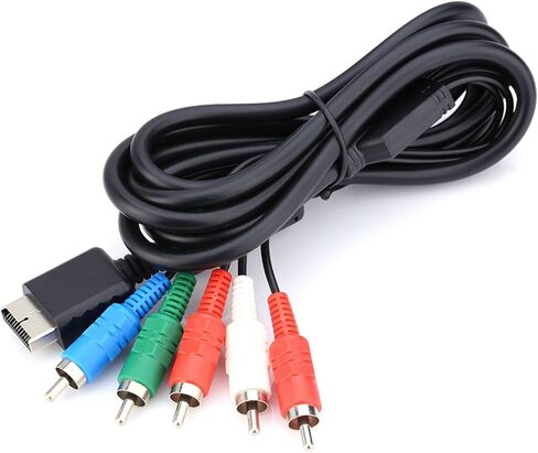 PS2 PS3 AV Multi Out to Component Video Audio Cable ، فيديو مذهل ونقل صوت إلى HDTV أو EDTV ، سترة سميكة ومرنة in Saudi Arabia