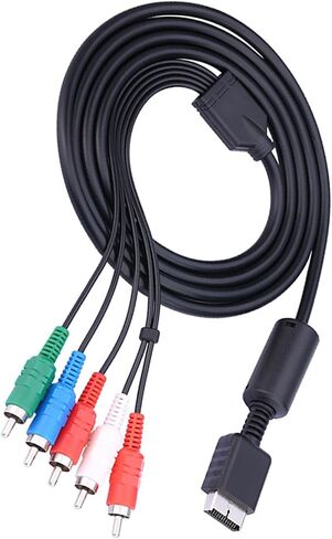 PS2 PS3 AV Multi Out to Component Video Audio Cable ، فيديو مذهل ونقل صوت إلى HDTV أو EDTV ، سترة سميكة ومرنة in Saudi Arabia