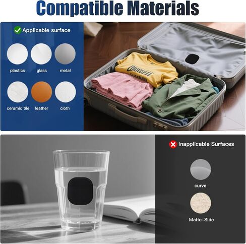 لحامل Airtag ، حقيبة لزجة ، 4 عبوات خفية ووقائية للأمتعة ، ملصق ملصق Mount Fabric الذي لاصق مع علامة هواء للحقيبة ، التلفزيون عن بُعد ، أمتعة وأمتعة (4 عبوات) in Saudi Arabia