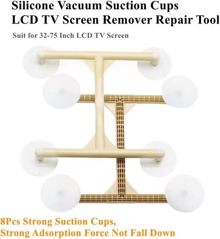 2Pack Heavy Duty LCD TV Screen Suction Cup, Strong Vacuum Suction Cups for TVs LED LCD Glass Mirror Screen Panel Granite Tiles, Television Screens Panel Removal Tools Kit for 32-75 inch TV in Kuwait