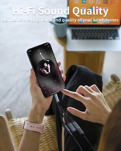 USB-C إلى 3.5 ملم محول الشاحن ومحول الشاحن ، 3 في 1 من النوع الثنائي C aux شاحن الشاحن الشاحن سلك Dongle المتوافق مع iPhone 15/16 Pro/Max/Plus ، iPad ، Samsung Galaxy S22/S23/S24 Ultra (رمادي) in Kuwait