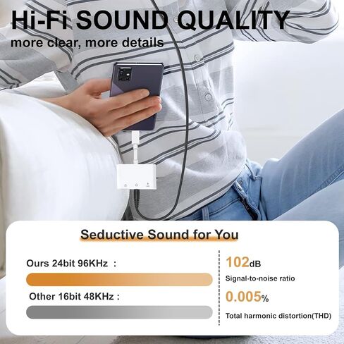 Aux to USB C to USB Adapter, 3-in-1 USB OTG Adapter with USB C to 3.5mm Audio Adapter and 60W PD Fast Charging Port, Compatible with iPhone 15/16, iPad Pro, MacBook, Samsung Galaxy S23 and More in Saudi Arabia