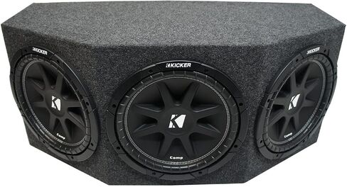 KICKER 43C124-N Bundle with Comp C12 Triple 12" Subwoofer Loaded 900 Watt Sub Box Enclosure - Final 1.3 Ohm in Saudi Arabia