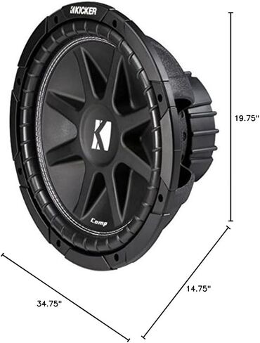 KICKER 43C124-N Bundle with Comp C12 Triple 12" Subwoofer Loaded 900 Watt Sub Box Enclosure - Final 1.3 Ohm in Saudi Arabia