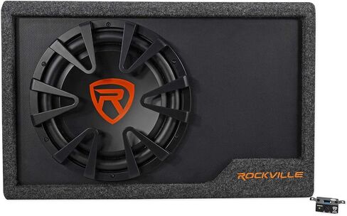 Rockville Bundle: RWS12CA Slim 1200 Watt 12 "تضخم حزمة مضخم صوت مضخم للسيارة مع RWK81 8 Gauge Complete Amp Amp Wire مع 100 ٪ Copper RCA (عنصران) in Saudi Arabia