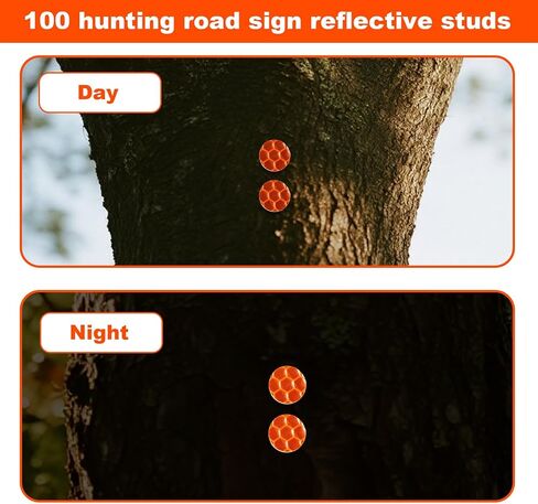 100pcs Reflective Tacks for Trail Marking, 2 Styles High Visibility Glow Tacks Marking Pegs Reflective Trail Markers for Hunting Hiking Tree Stand Camping (Silver) in Saudi Arabia