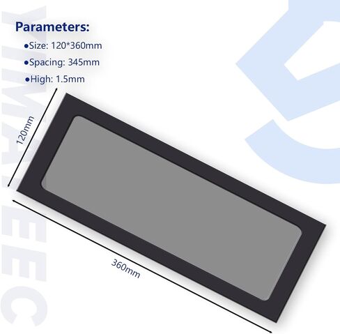 مرشح الغبار PC 360mm لمروحة مبرد الكمبيوتر/PSU/Routers NYLON 80 شبكة ، مرشح الغبار المغناطيسي غلاف الغبار غلاف الغبار شبكة مروحة مروحة مروحة الكمبيوتر (النايلون ، 120 × 360 مم ، 2 مساءً ، أسود) in Kuwait