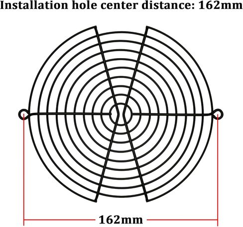 172mm Computer Case Fan Filter Grills, Finger Guard Protection Cover, Black Color - 2 Pack in Kuwait