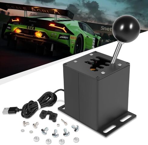 Camoo PC USB Racing Simulator Shifter Shift 6+R PC Simulator Simulator Simulater لـ ETS ، Dust ، WRC ، LFS Games ، متوافق مع G29 G27 G25 G920 T300RS/GT Teenering Wheel ، تجربة قيادة حقيقية in Saudi Arabia