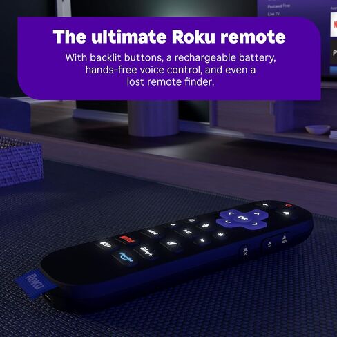 Roku Ultra 2024 (Renewed) – 4K Streaming Device with HDR10+, Dolby Vision & Atmos, Wi-Fi 6, Bluetooth, Rechargeable Voice Remote Pro with Backlit Buttons, Free & Live TV in Saudi Arabia