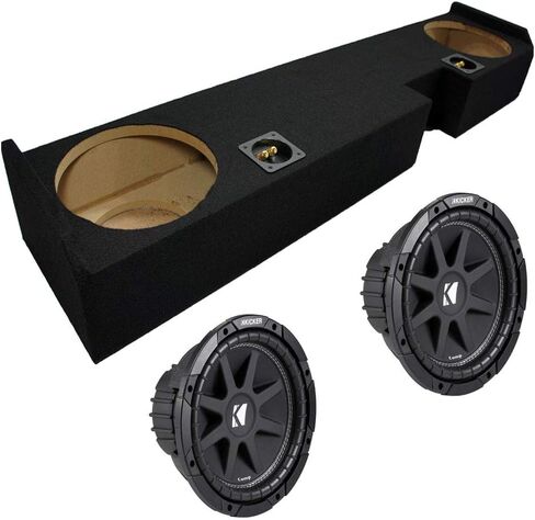 حزمة الصوت American Sound Connection Harmony متوافقة مع Ford F250 F350 01-12 Kicker C10 Dual 10 "Subwoofer Sub Box العلبة 600 واط الذروة in Saudi Arabia